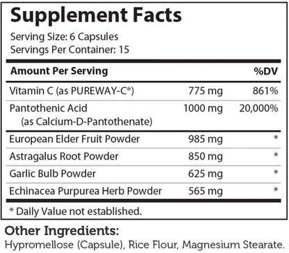 Zahler ImmunAbreve, Powerful Immune System Support, Contains Vitamin C Pantothenic Acid Echinacea and More, Certified Kosher (90 Capsules)