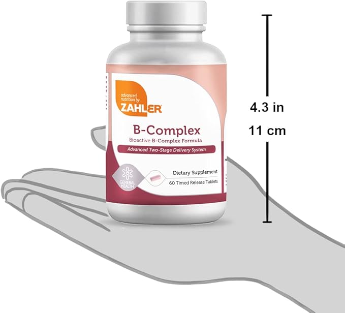 Zahler B Complex, Vitamin B Complex 8 Bioactive 60 Tablets