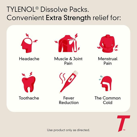 Tylenol Extra Strength Dissolve Packs, 500 32 ct