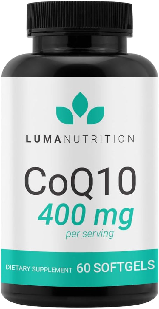 Luma Nutrition CoQ10 400mg Softgels Q10 - Q-10 200mg 200mg Softgel 400mg Per 60 Liquid