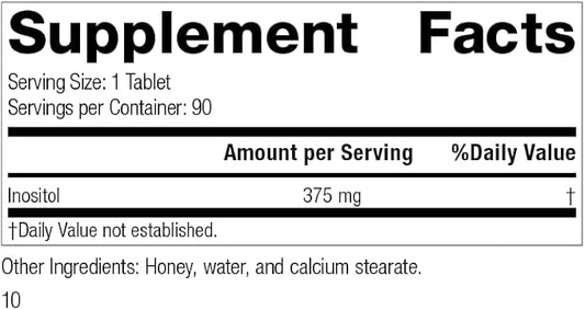 Standard Process Inositol - Whole Food Nervous System Supplements, Heart Health and Liver Support with Inositol Powder - Vegetarian, Gluten Free - 90 Tablets