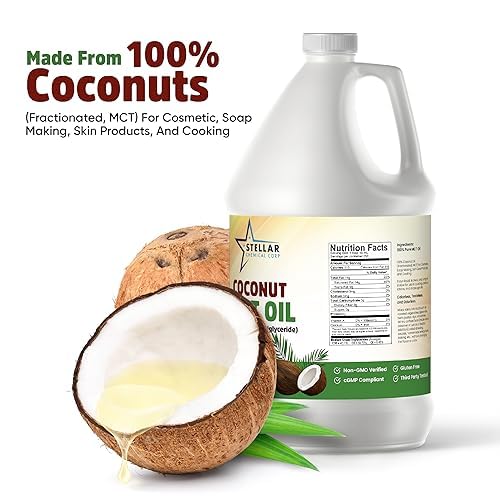 MCT Oil ~ Fractionated Coconut Oil ~ Brain and Body Fuel from Coconuts; (2 Gallons) ~ Stellar Chemical Corp