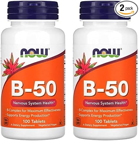 NOW Supplements, Vitamin B-50 mg, Energy 100 Tablets 2)