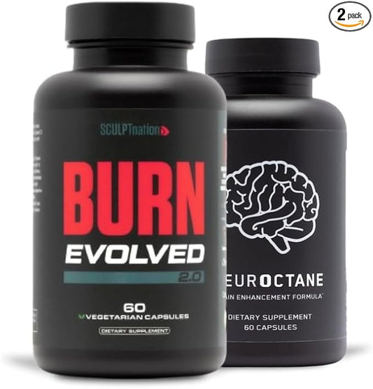 Sculpt Nation by V Shred Burn Evolved 2.0 and Neuroctane Brain Supplement Bundle