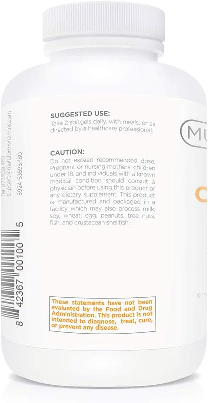 Vitamins Omega 3 Fish Oil 2,000mg - (180 Capsules)