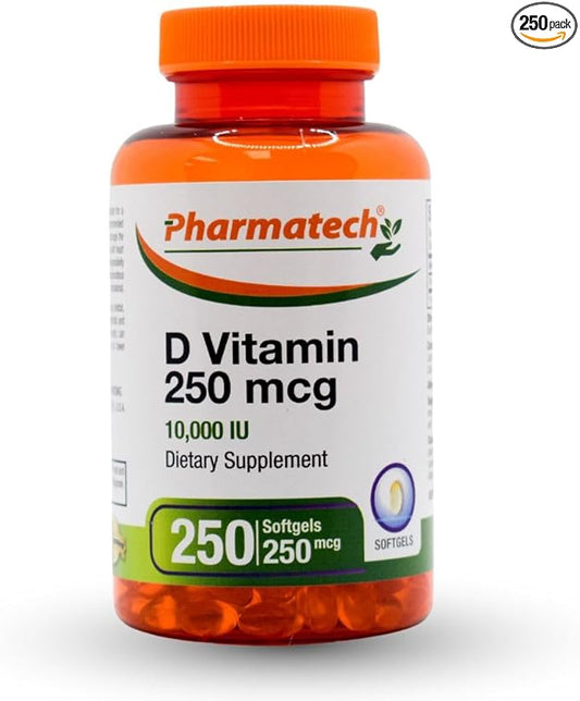 Vitamin D3 10000 IU, 250 mcg, 250 Softgels