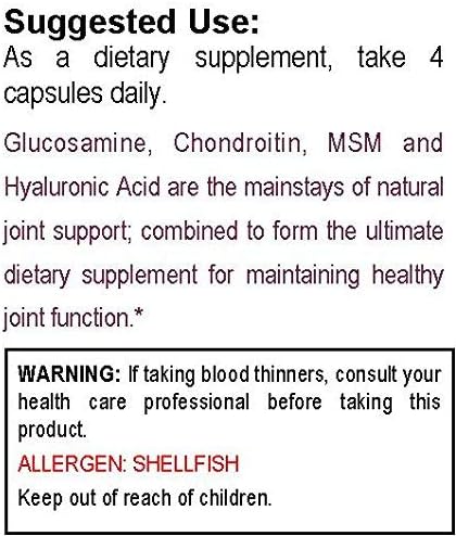 HEALTHY JOINTS Plus+ with Glucosamine, Chondroitin, 120 Vegetarian