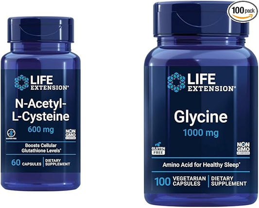 Life Extension N-Acetyl-L-Cysteine (NAC) & Glycine 1000 mg, 100 capsules