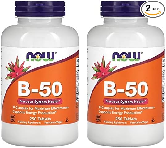 NOW Supplements, Vitamin B-50 mg, Energy 250 Tablets 2)