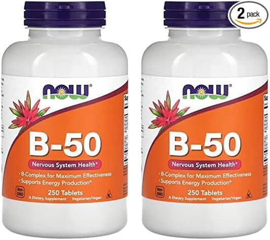 NOW Supplements, Vitamin B-50 mg, Energy 250 Tablets 2)
