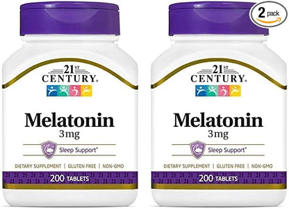 21st Century Melatonin 3 mg Tablets, 200 Count 2)