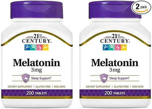 21st Century Melatonin 3 mg Tablets, 200 Count 2)