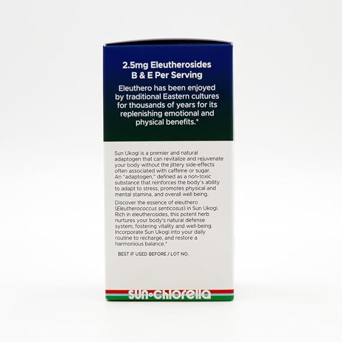 Sun Ukogi Eleuthero Supplement, 240 Tablets (200mg), 1.7oz 1.7oz