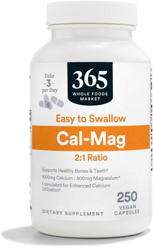 365 by Whole Foods Market, Calcium 1000Mg Magnesium 500Mg Easy 250 Veg