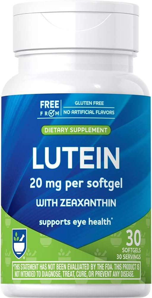 Rite Aid Lutein + Zeaxanthin Softgels 20mg, 30 30 Count,