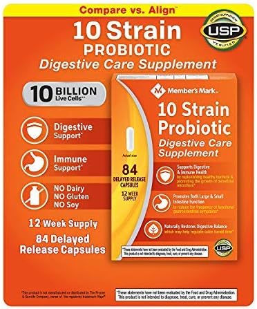 Members Mark 10 Strain Probiotic (84 (2 Pack)