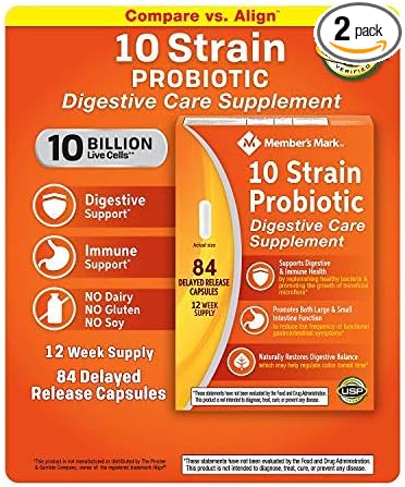 Members Mark 10 Strain Probiotic (84 (2 Pack)