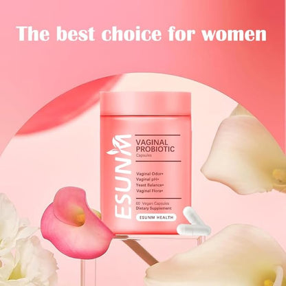 Women's Vaginal Health Supplement,Vaginal Probiotics for Women pH Balance Prebiotics & Lactobacillus Probiotic,Promote Healthy Vaginal Odor & Vaginal Flora, 60 Count