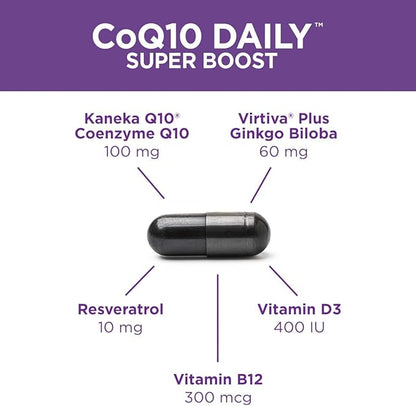 Purity Products CoQ10 Daily Super Boost 60 Vegetarian