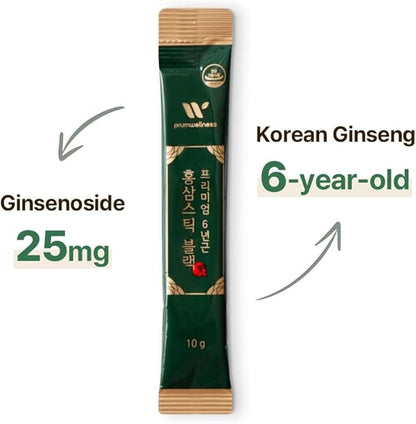 Korean Red Ginseng Sticks –Premium Red 25mg] 30P) 30P)
