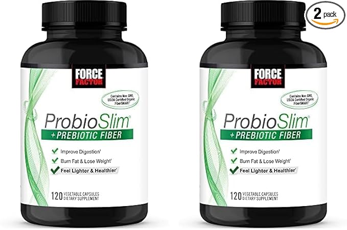 Force Factor ProbioSlim + Prebiotic Fiber 120 Capsules