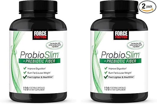 Force Factor ProbioSlim + Prebiotic Fiber 120 Capsules