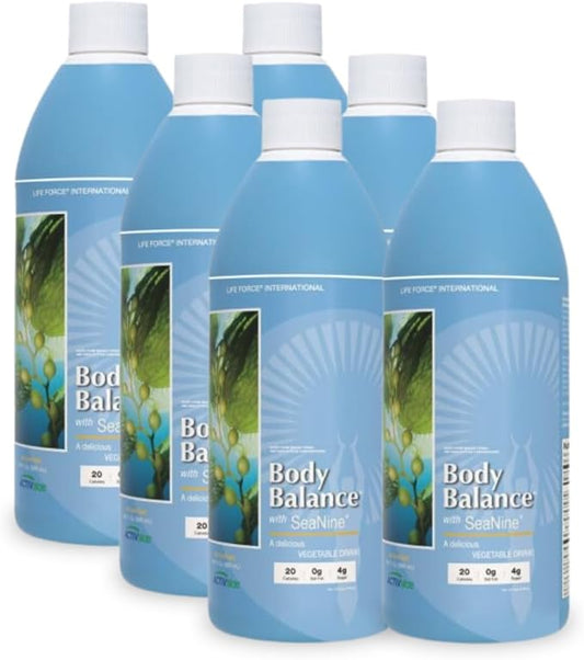 Youngevity Body Balance Land & Sea Plant Based Nutrition - Sea Vegetables, Kelp, Nori, Honey, Aloe Vera, and More - 75+ Nutrients w/Vitamins, Minerals, Amino Acids - (32 Fl Oz) (6)