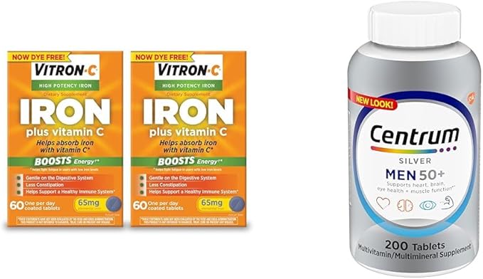 Vitron-C Iron Plus Vitamin C Tablets 50+ Multivitamin
