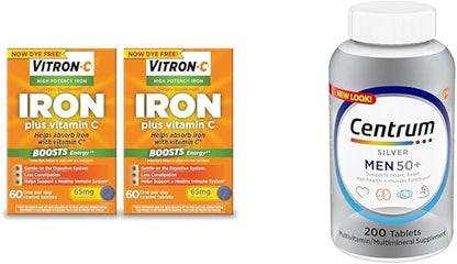 Vitron-C Iron Plus Vitamin C Tablets 50+ Multivitamin