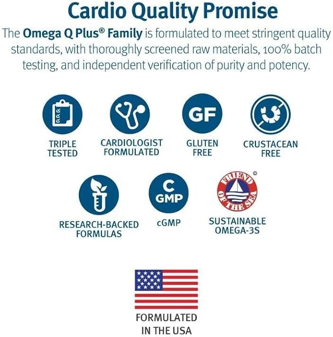 Dr. Sinatra Omega Q Plus 100 Omega-3 Supplement 100mg of CoQ10 and (180 softgels)