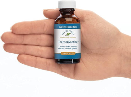 Native Remedies TremorSoothe - Natural Homeopathic Formula to Temporarily Control Shakes, Tremors, Muscle Spasms and Twitches -180 Tablets