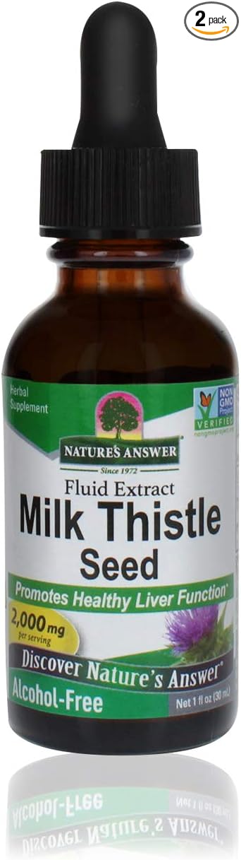 Nature's Answer Milk Thistle 2000 mg 1oz Extract 2 Pack