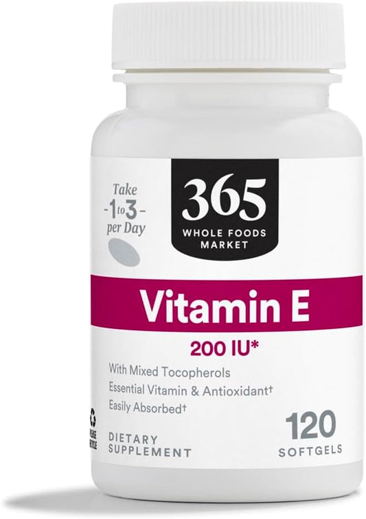 365 by WFM, Vitamin E 200 120 Softgels