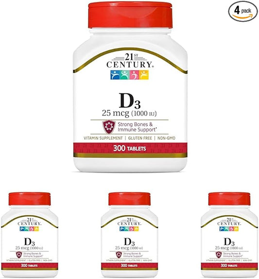 21st Century D 1000 IU Tablets, 300 Count 4)