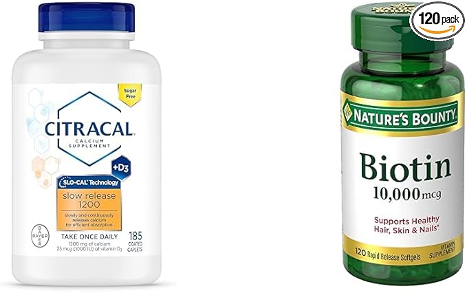CITRACAL Slow Release 1200, 1200 mg 10,000 mcg, 120 Ct