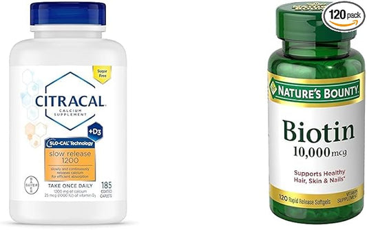 CITRACAL Slow Release 1200, 1200 mg 10,000 mcg, 120 Ct