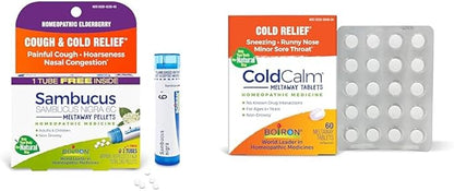 Boiron Sambucus Nigra Homeopathic Cough & 3 Tubes, 240 Count 60 Count