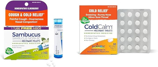 Boiron Sambucus Nigra Homeopathic Cough & 3 Tubes, 240 Count 60 Count