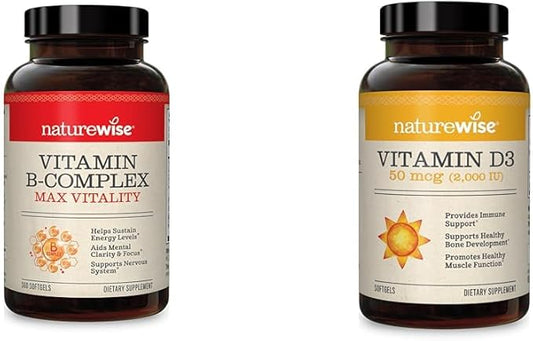 NatureWise Vitamin B Complex Cellular Energy D3 for 1 Year