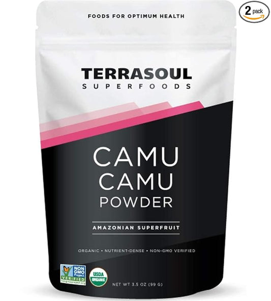 Terrasoul Superfoods Organic Camu Camu Powder, 7 Oz (2 Pack)