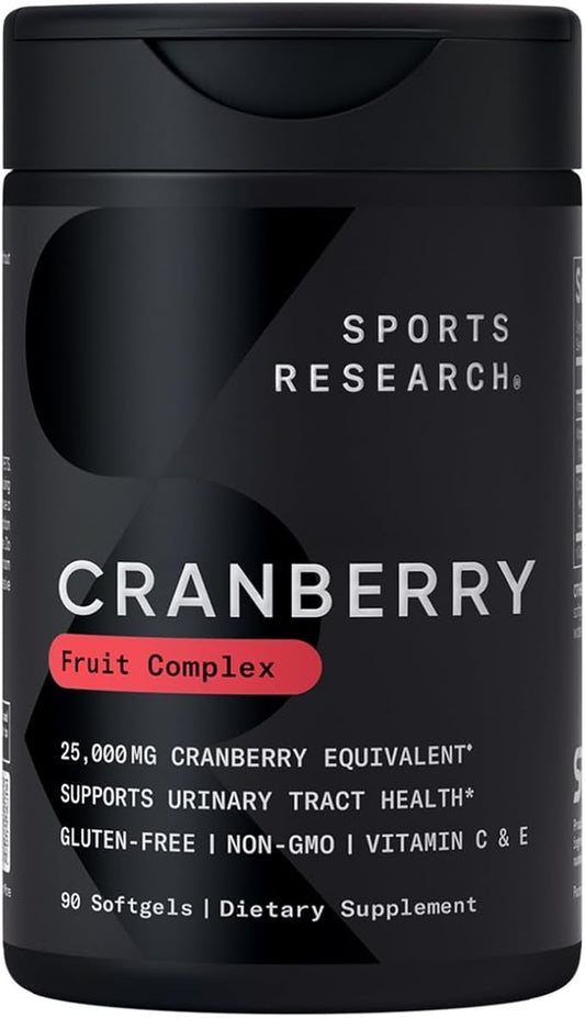 Sports Research Cranberry Fruit Complex Supplement 25,000mg of 90 Count