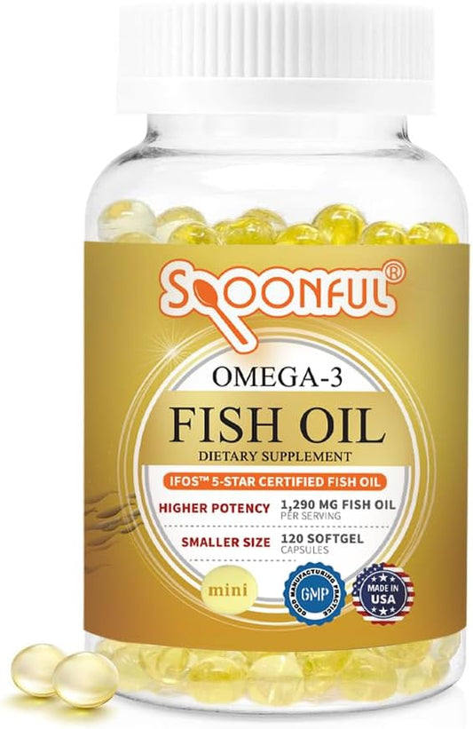 Spoonful Mini Omega 3 Fish Oil, 1290 mg 120 Softgels