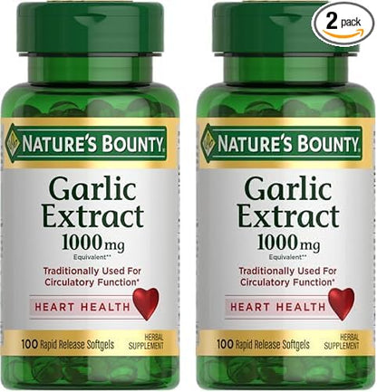 Nature's Bounty Garlic Extract 1000 mg, 100 Rapid 2)