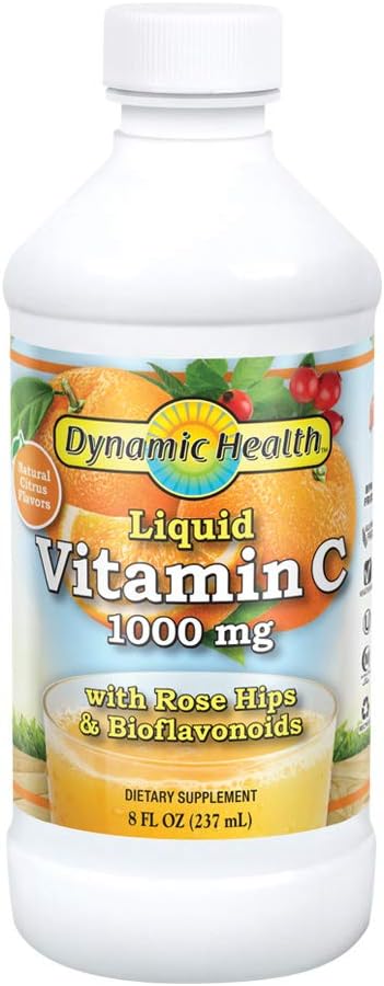 Dynamic Health Liquid Vitamin C Natural Citrus 1000 Mg 8 Ounce