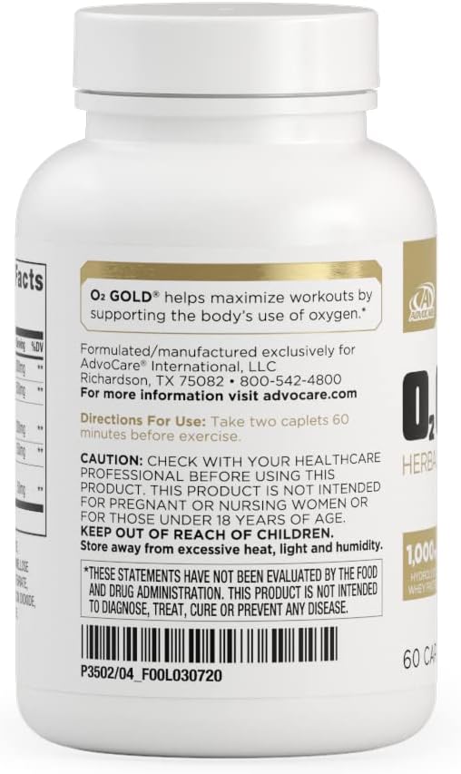 AdvoCare O2 Gold Herbal Dietary Supplement 60 Caplets