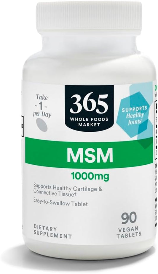 365 by Whole Foods Market, MSM 1000Mg, 90 90 Tablets
