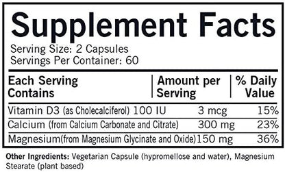 Calcium Magnesium Capsules - Hypo - 120 count