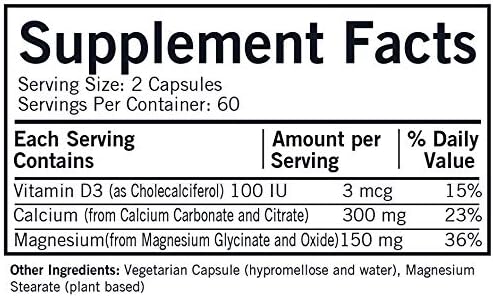 Calcium Magnesium Capsules - Hypo - 120 count