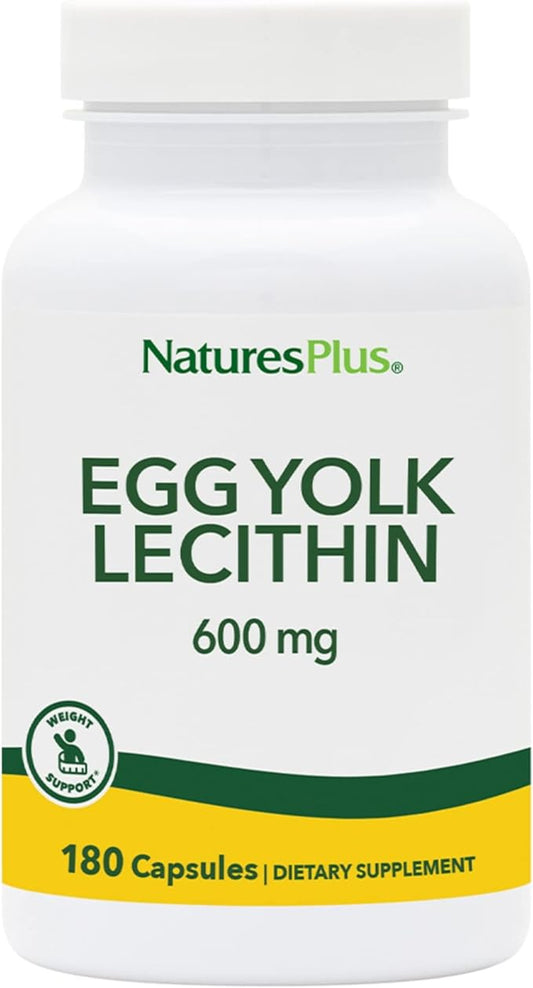 Natures Plus - Egg Yolk Lecithin 600 mg, 180 Vegetarian