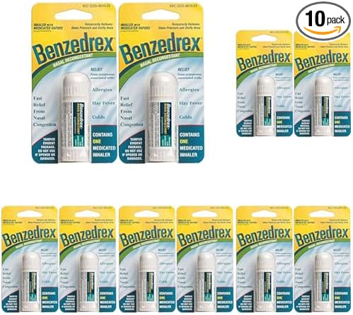 Benzedrex Nasal Decongestant, Pack of 10
